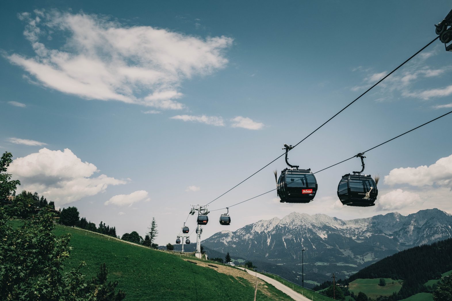 Hexenwasser Gondelbahn Sommer vor dem Wilden Kaiser – Hexenwasser