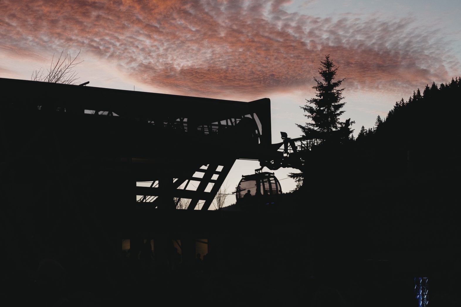 Hexenwasser Gondelbahn bei Abend in der Region Wilder Kaiser – Hexenwasser